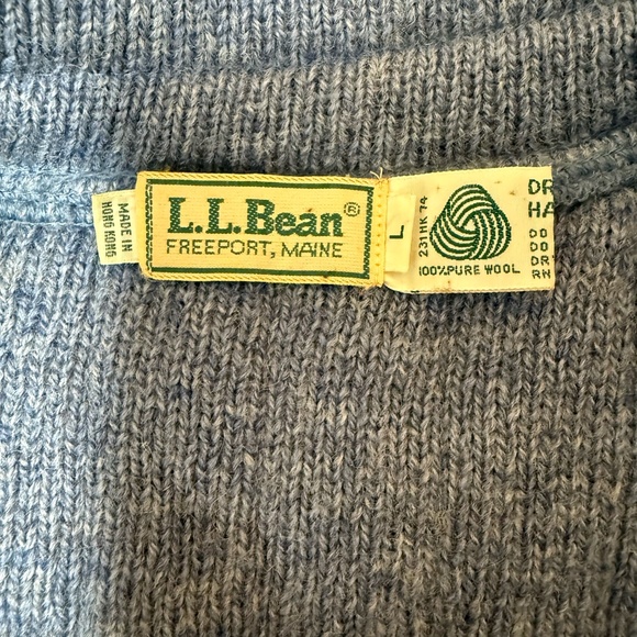 L.L. Bean Vintage 100% Wool Nordic Snow Zip Front Sweater Ski Vest Women L - Picture 9 of 15
